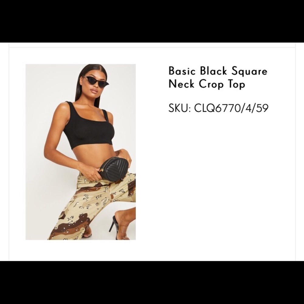 Basic Black Square neck Top